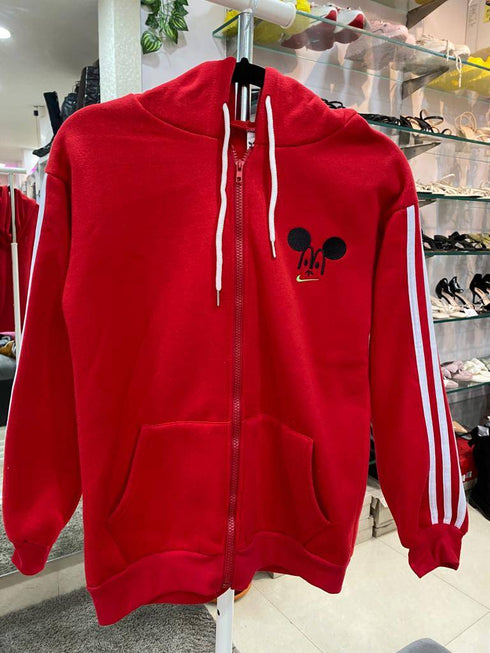 Woollen Zip Up Stripe Jacket